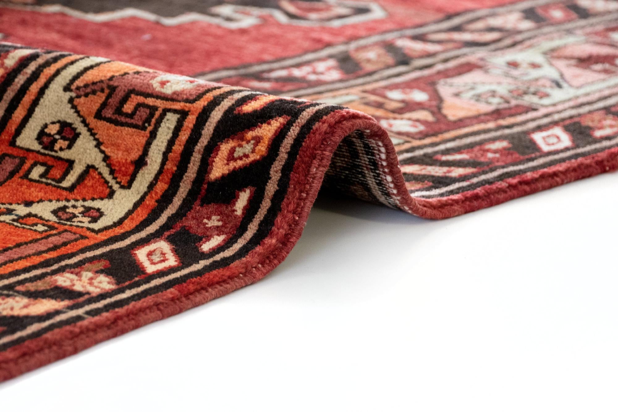 3' 7 x 12' 8 Hand Knotted Gholtogh Persian Wool Runner Rug