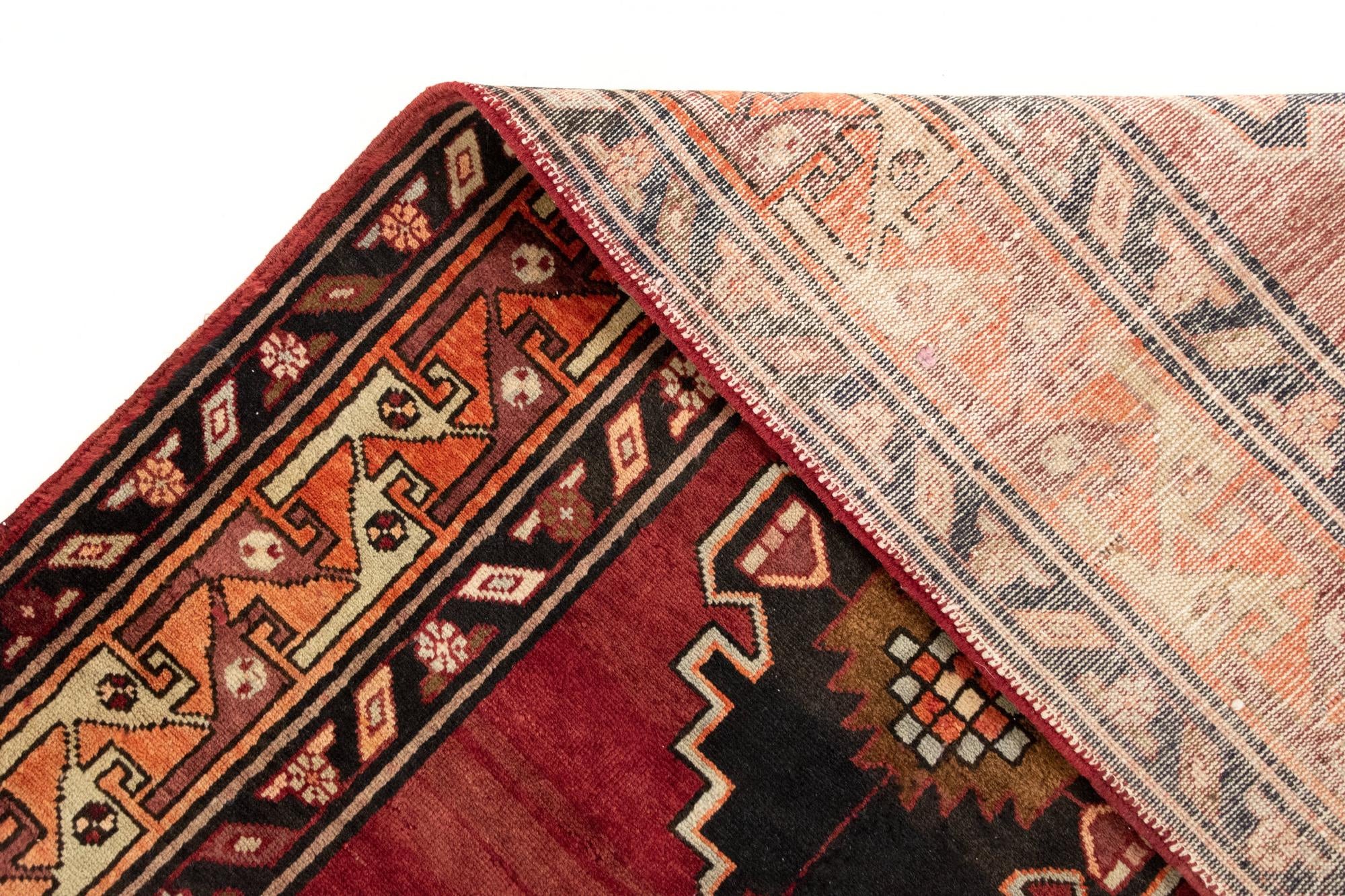 3' 7 x 12' 8 Hand Knotted Gholtogh Persian Wool Runner Rug