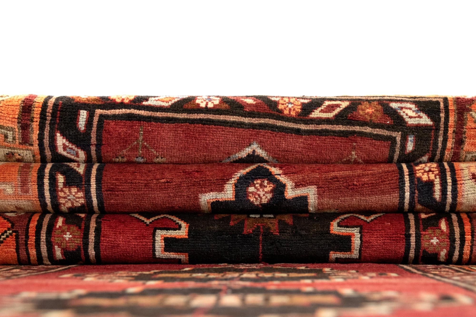 3' 7 x 12' 8 Hand Knotted Gholtogh Persian Wool Runner Rug