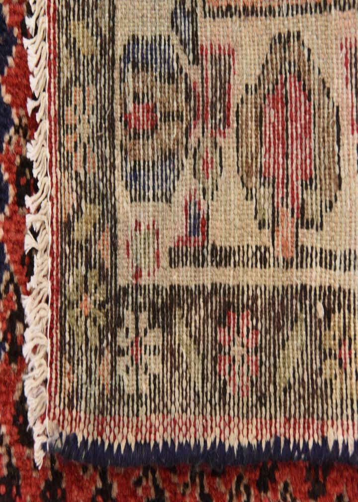 3' 8 x 9' 9 Hand Knotted Hamedan Persian Wool Runner Rug
