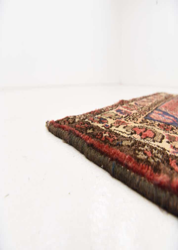 3' 8 x 9' 9 Hand Knotted Hamedan Persian Wool Runner Rug
