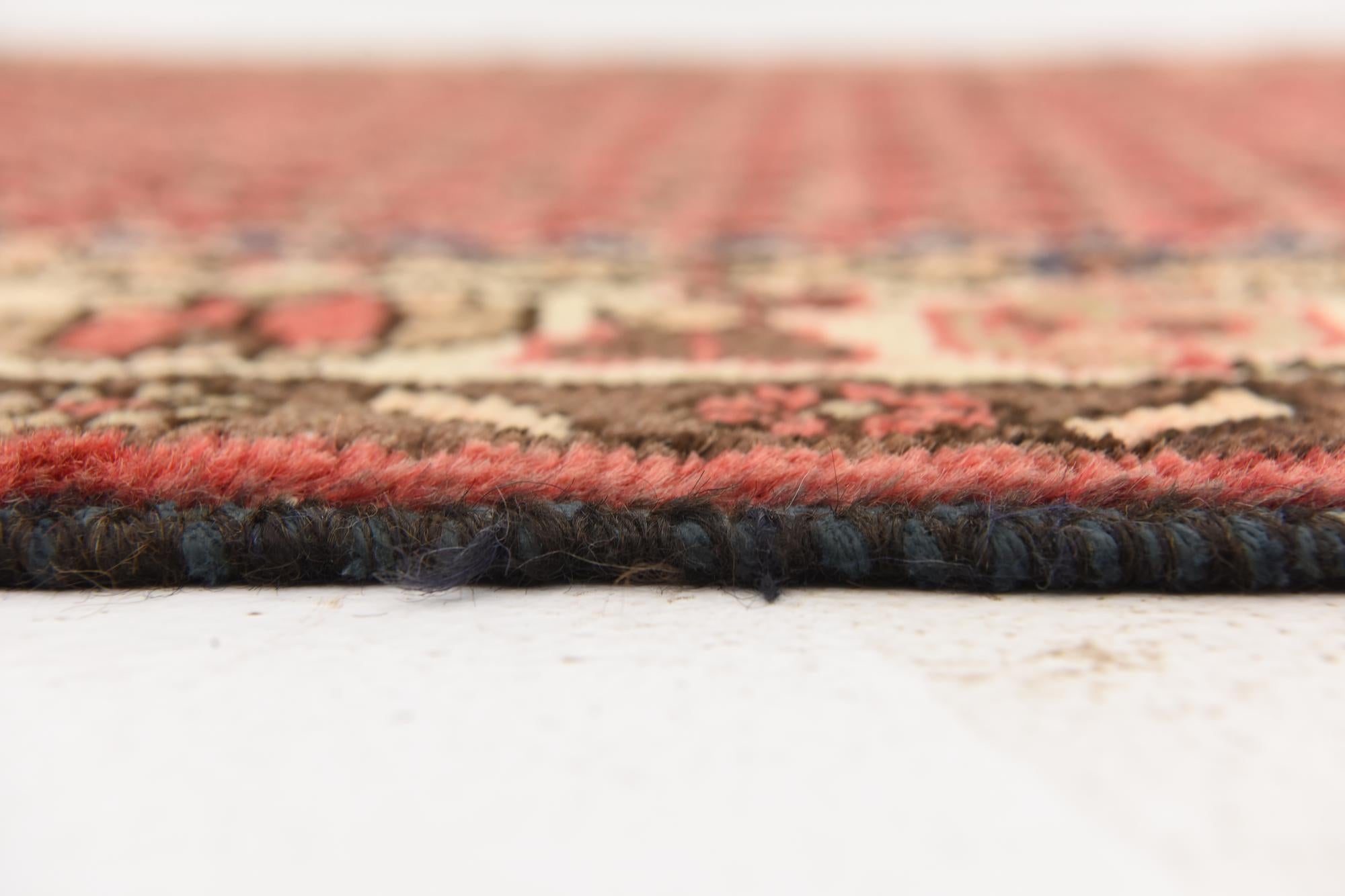 3' 8 x 9' 9 Hand Knotted Hamedan Persian Wool Runner Rug