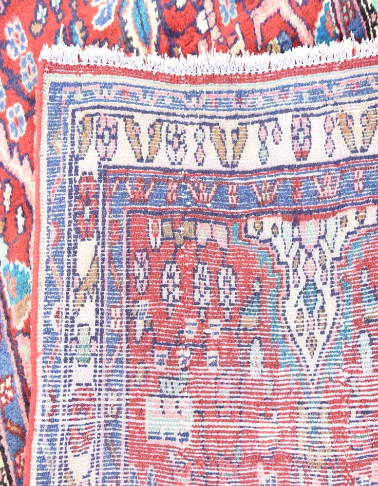 Detail image of 3' 4 x 10'  Hand Knotted Hamedan Persian Wool Runner Rug