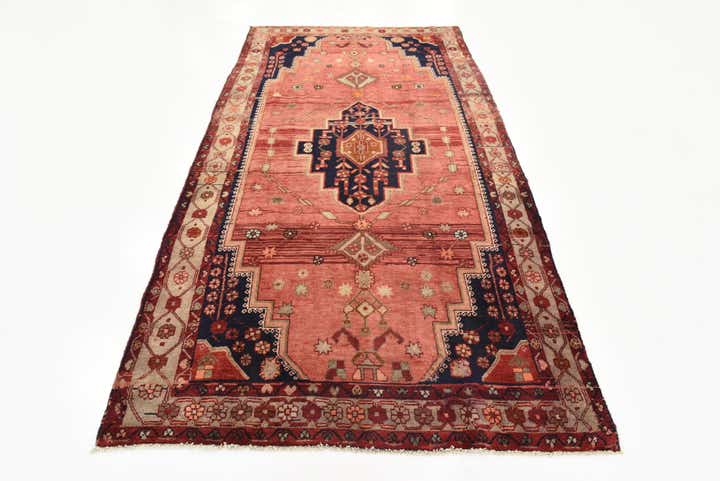 5' x 9' 8 Hand Knotted Hamedan Persian Wool Runner Rug