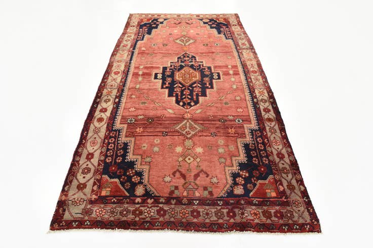 Detail image of 5' x 9' 8 Hand Knotted Hamedan Persian Wool Runner Rug