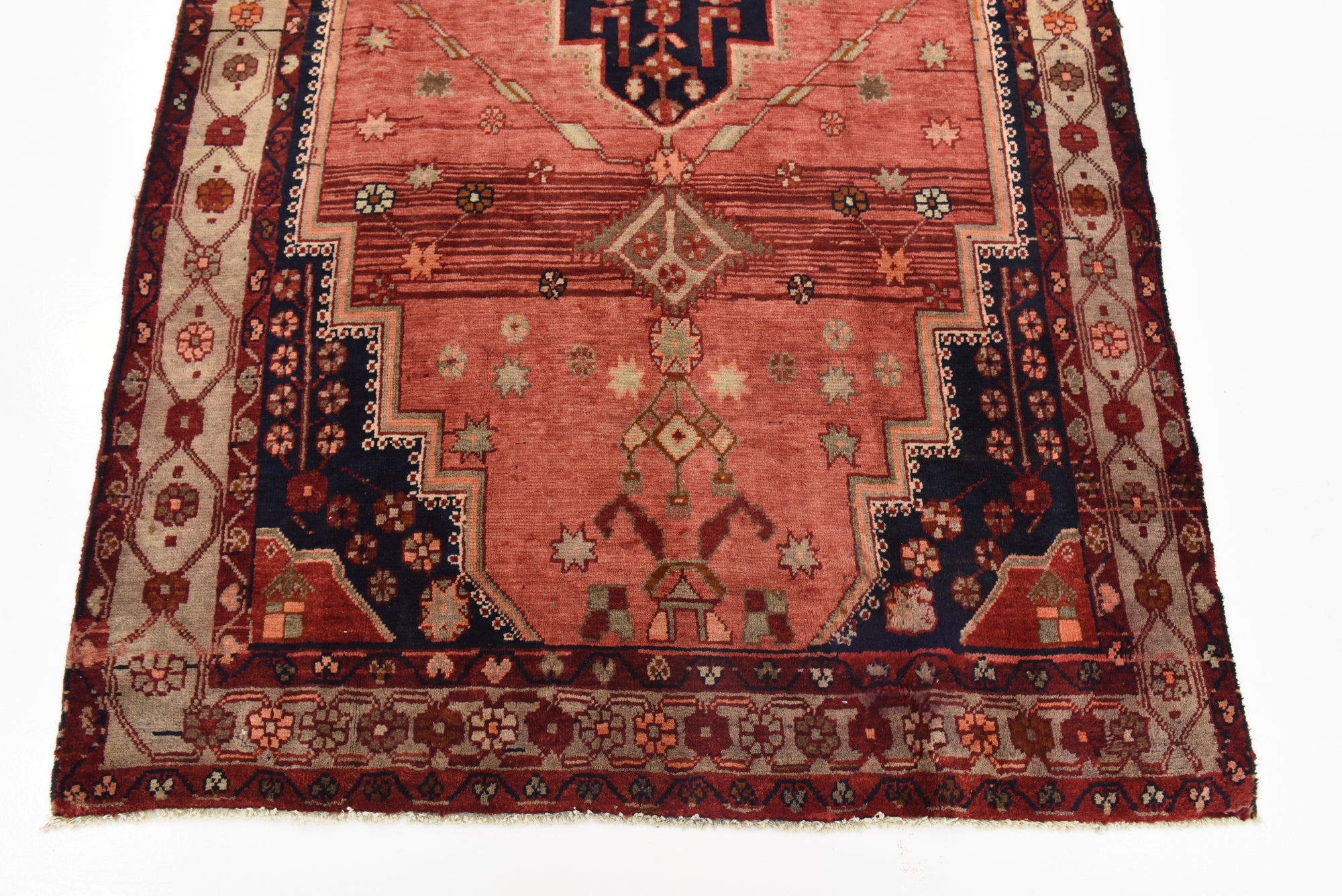 5' x 9' 8 Hand Knotted Hamedan Persian Wool Runner Rug