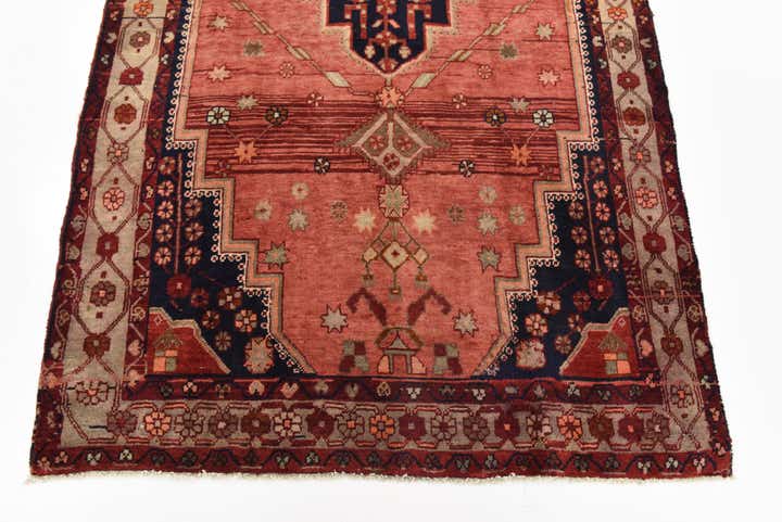 5' x 9' 8 Hand Knotted Hamedan Persian Wool Runner Rug