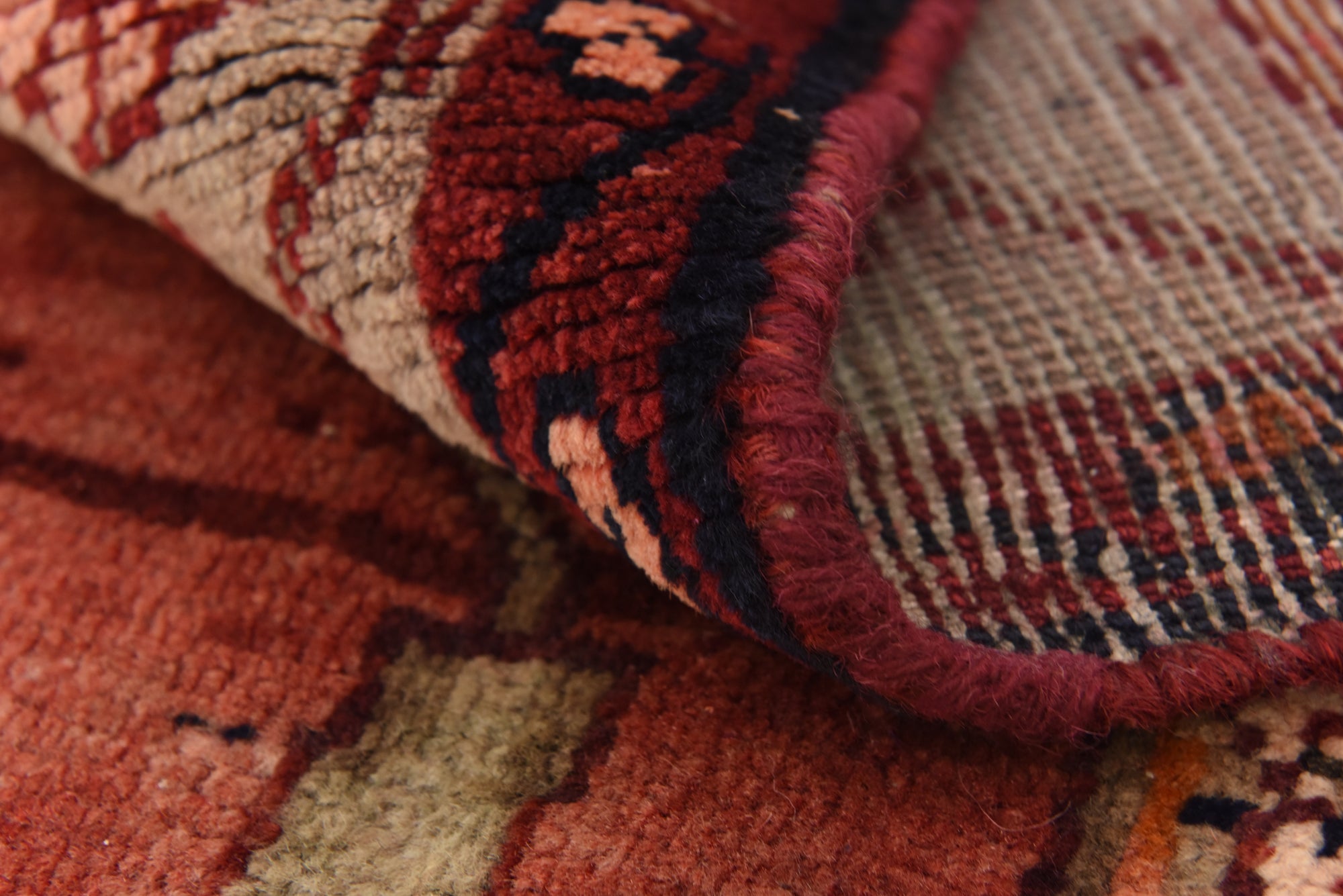 5' x 9' 8 Hand Knotted Hamedan Persian Wool Runner Rug