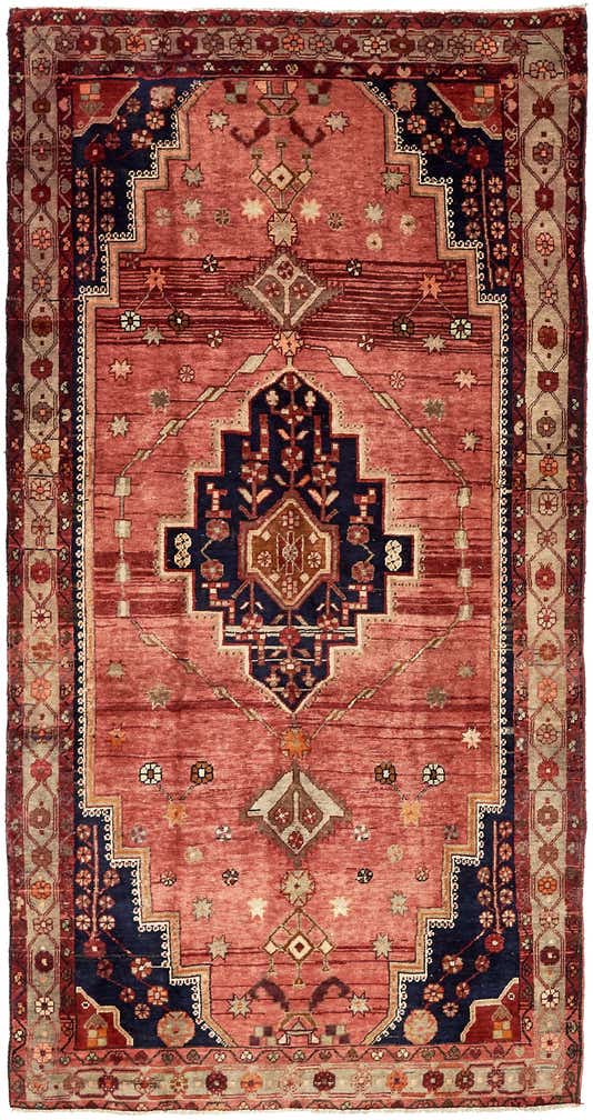 5' x 9' 8 Hand Knotted Hamedan Persian Wool Runner Rug