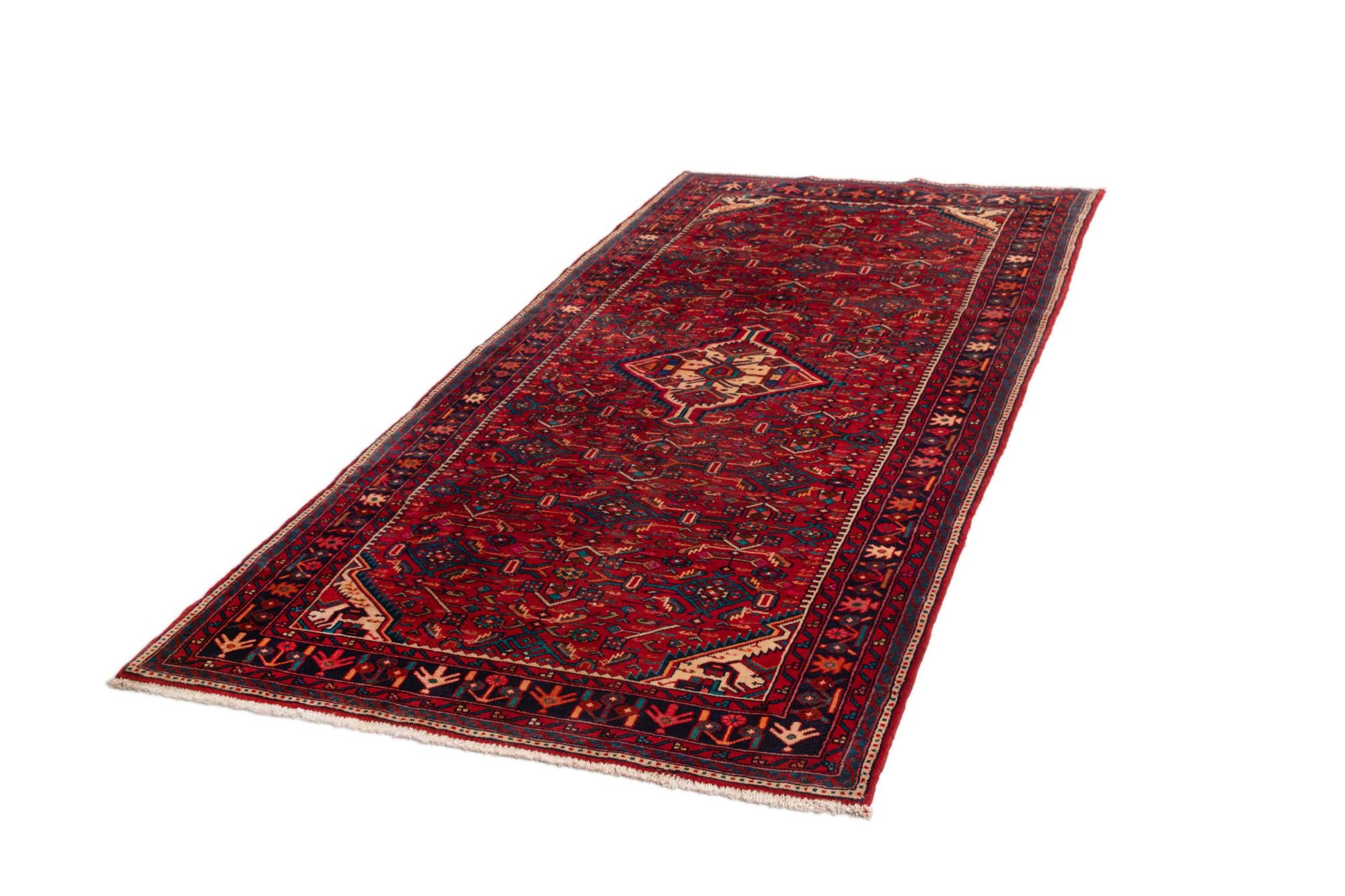 4' 11 x 9' 9 Hamedan Wool Runner Rug