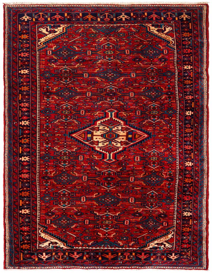 Detail image of 4' 11 x 9' 9 Hamedan Wool Runner Rug