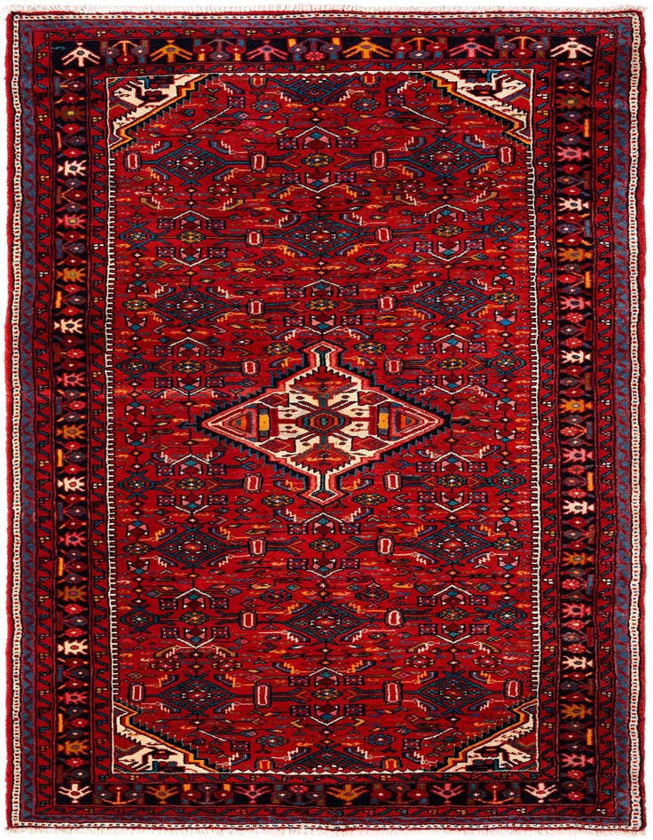 Detail image of 5' 1 x 9' 10 Hamedan Wool Runner Rug