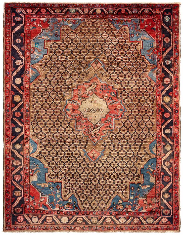 Detail image of 5' 1 x 10' 2 Hamedan Wool Runner Rug