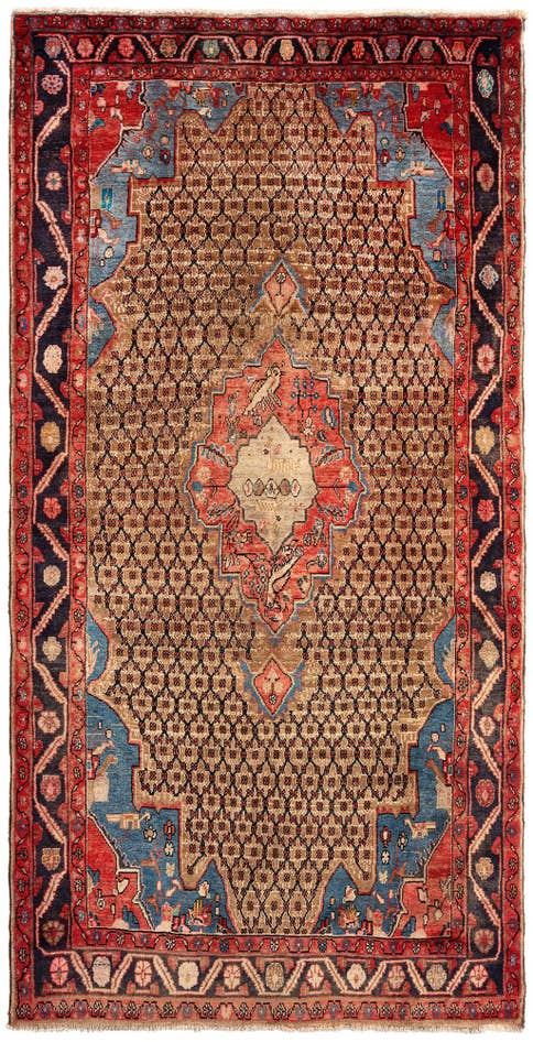 Detail image of 5' 1 x 10' 2 Hamedan Wool Runner Rug