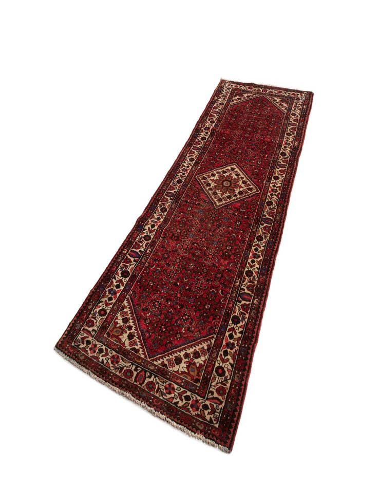 Detail image of 4' x 10' 4 Hamedan Wool Runner Rug
