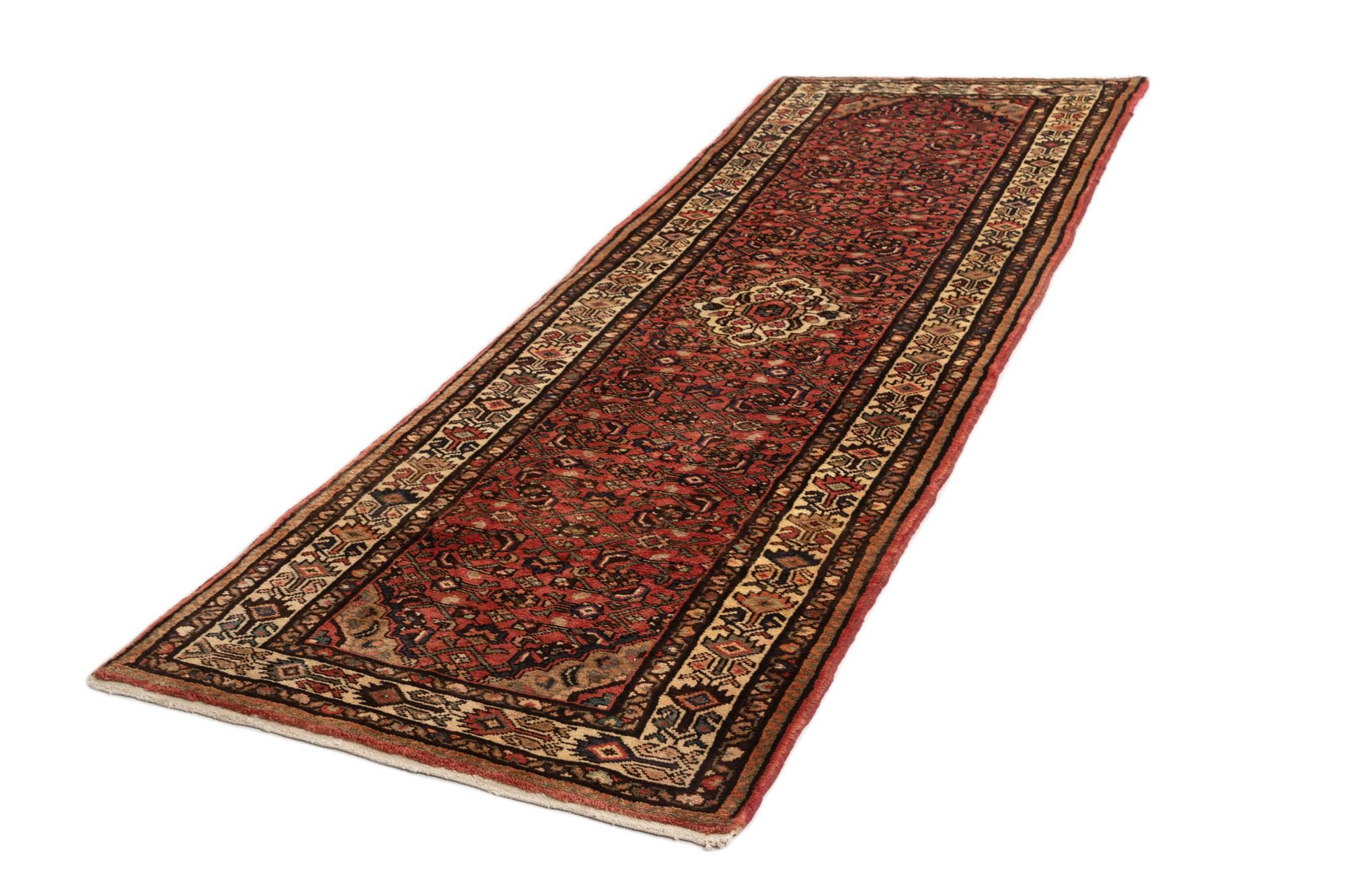 3' 5 x 12' 10 Hamedan Wool Runner Rug