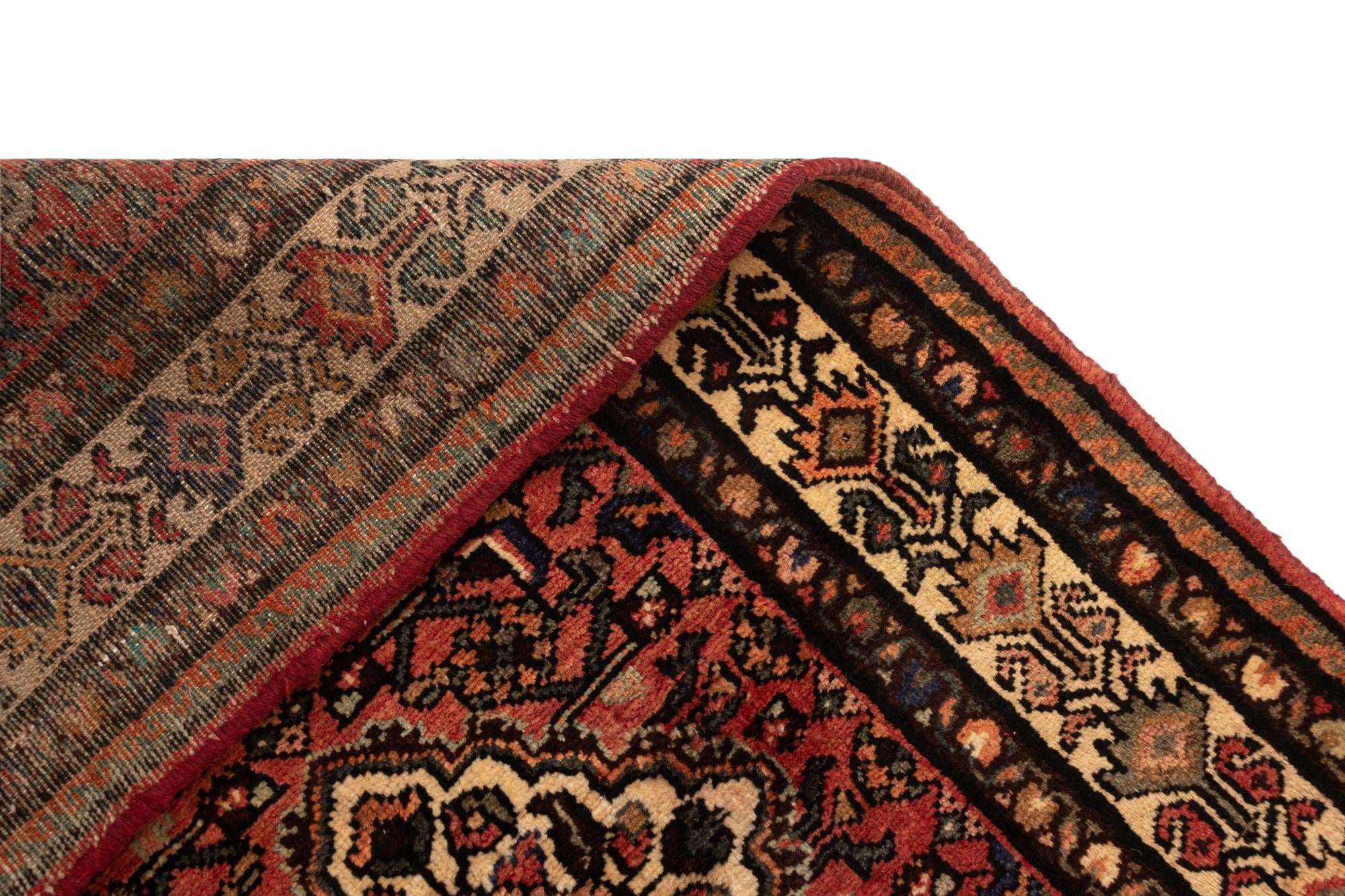 3' 5 x 12' 10 Hamedan Wool Runner Rug