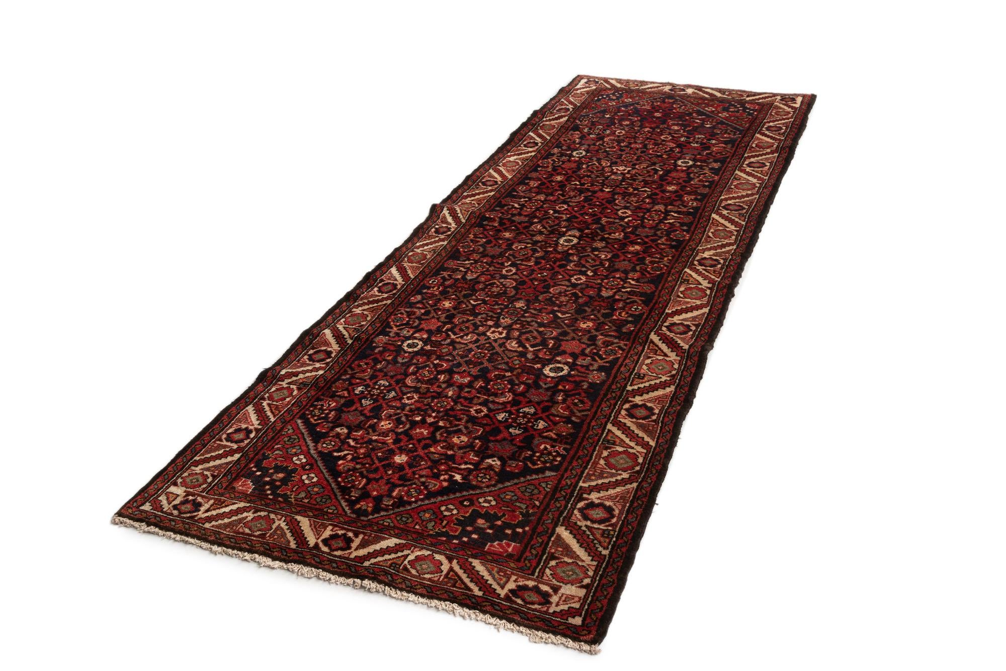 3' 7 x 11' 1 Hamedan Wool Runner Rug