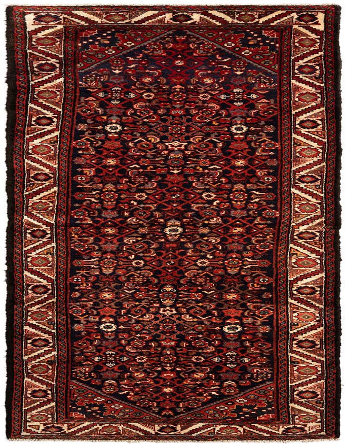 Detail image of 3' 7 x 11' 1 Hamedan Wool Runner Rug