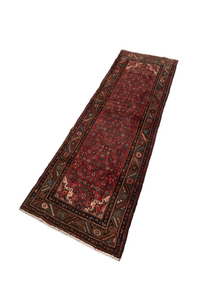 Detail image of 3' 7 x 9' 3 Hamedan Wool Runner Rug