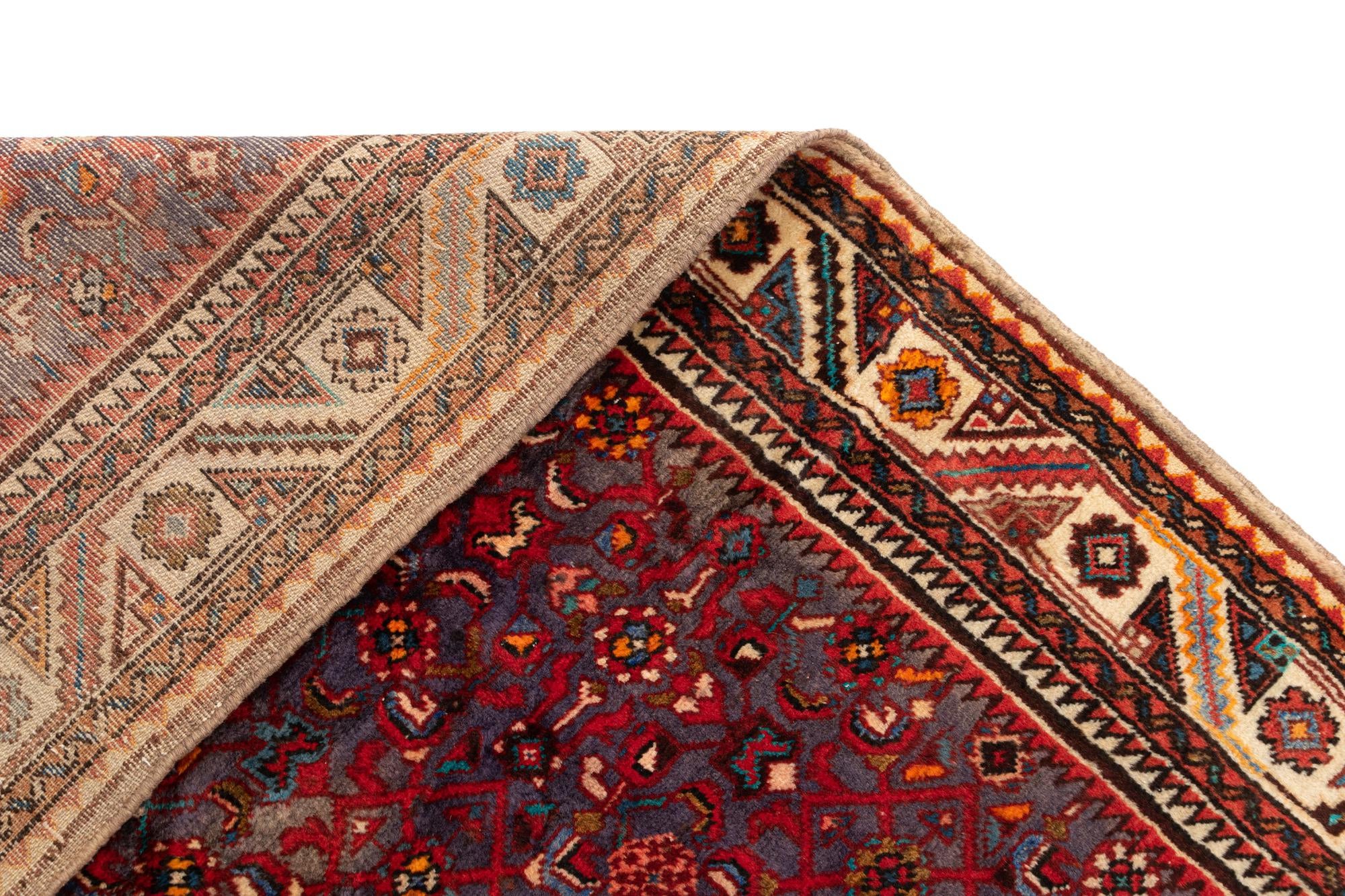 3' 7 x 10' 2 Hamedan Wool Runner Rug
