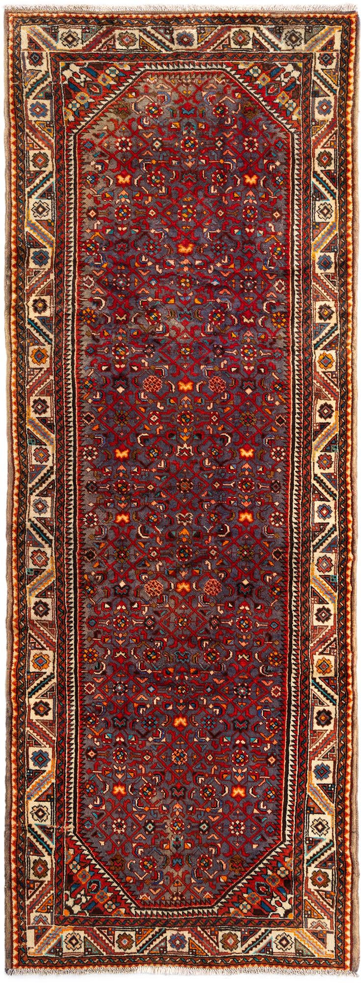 3' 7 x 10' 2 Hamedan Wool Runner Rug