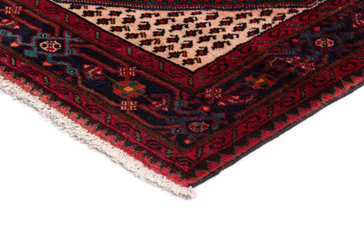 Detailansicht von 160cm x 295cm Hamedan Wolle Läufer Teppich