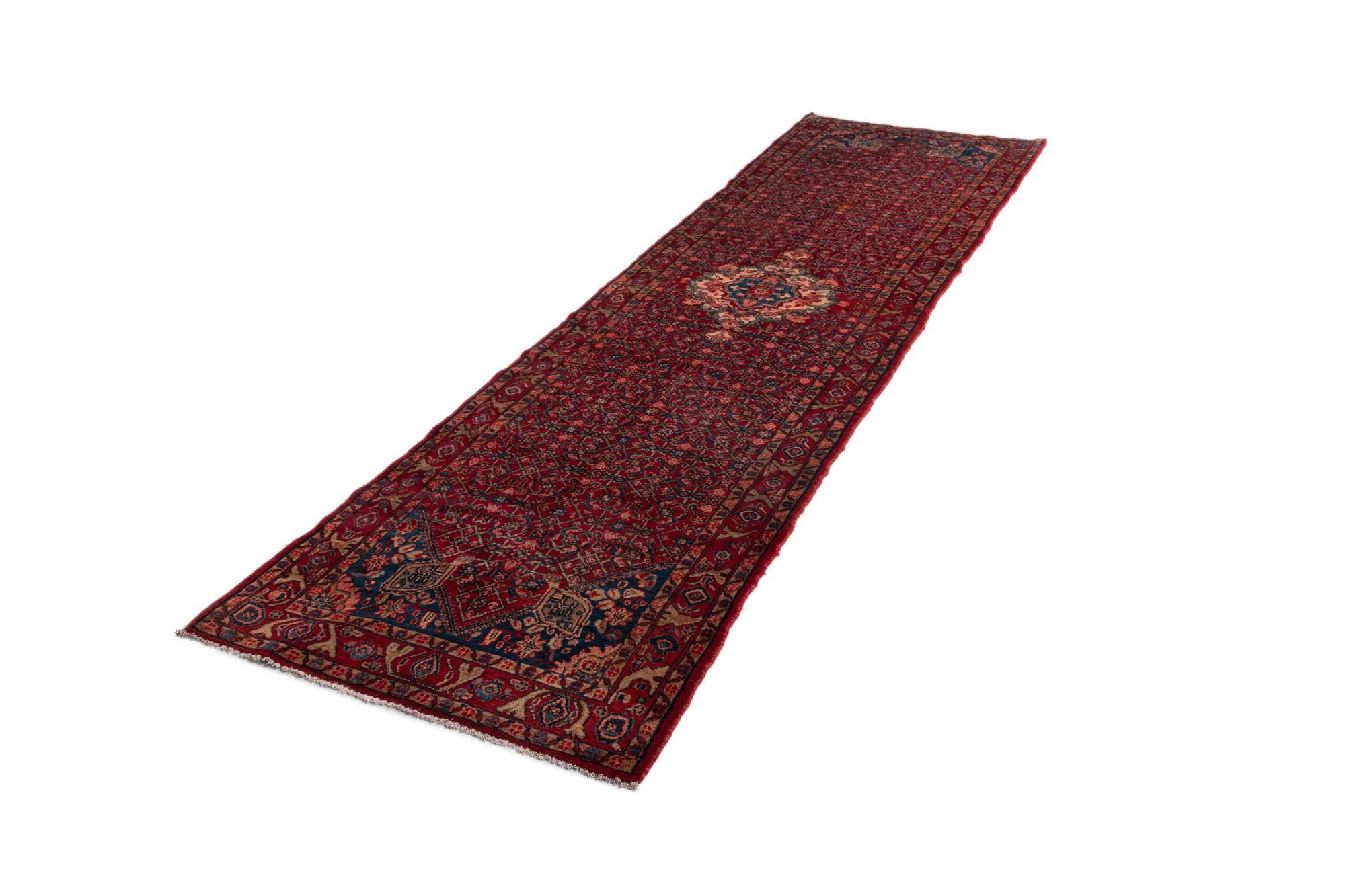 3' 7 x 13' 3 Hamedan Wool Runner Rug