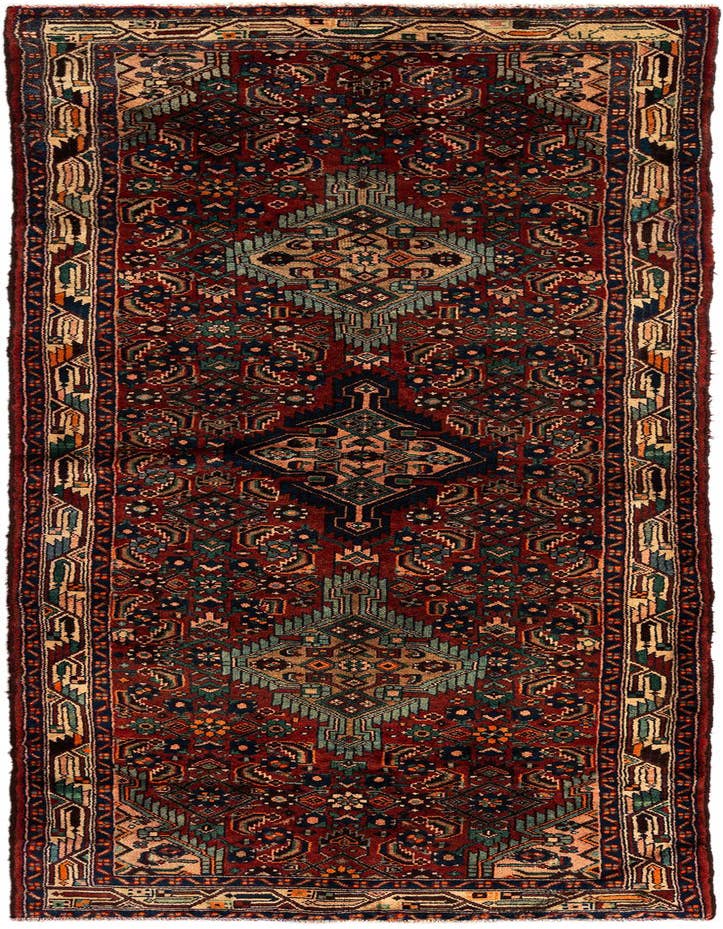 Detail image of 3' 5 x 9' 10 Hamedan Wool Runner Rug