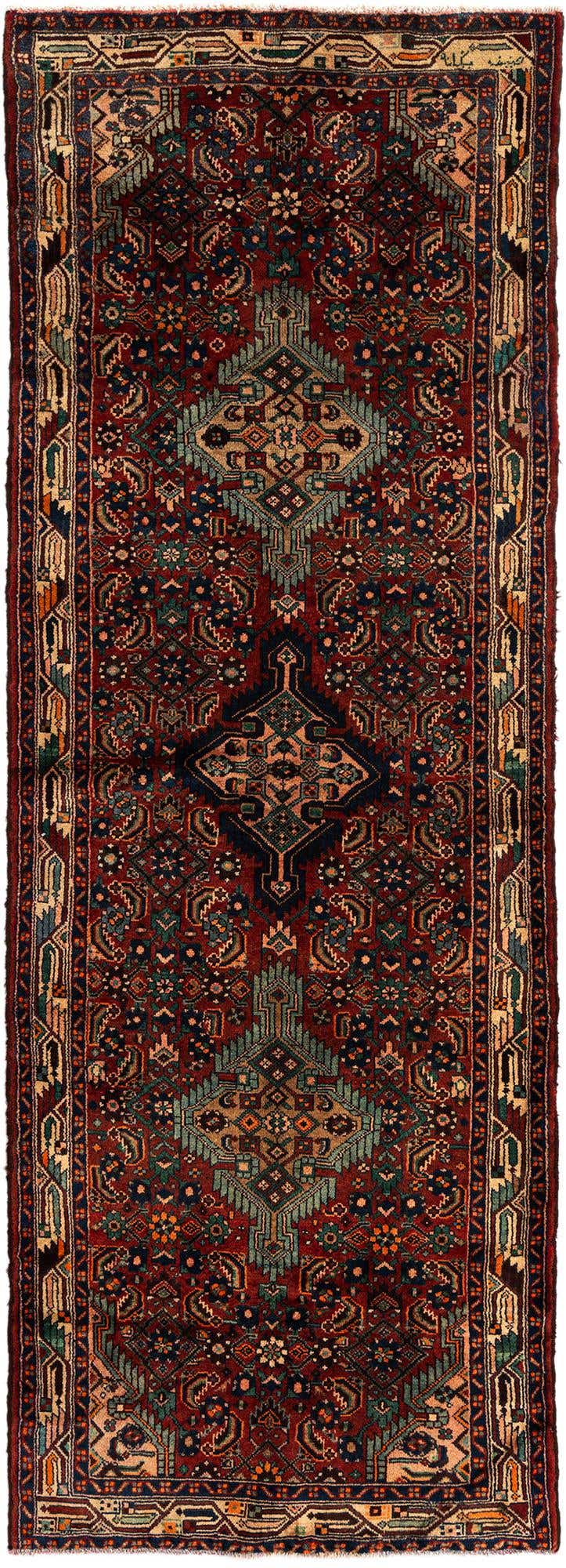 3' 5 x 9' 10 Hamedan Wool Runner Rug