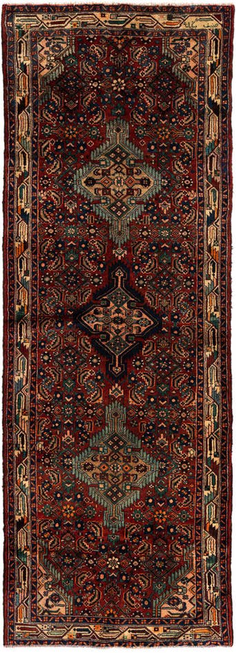 Detail image of 3' 5 x 9' 10 Hamedan Wool Runner Rug