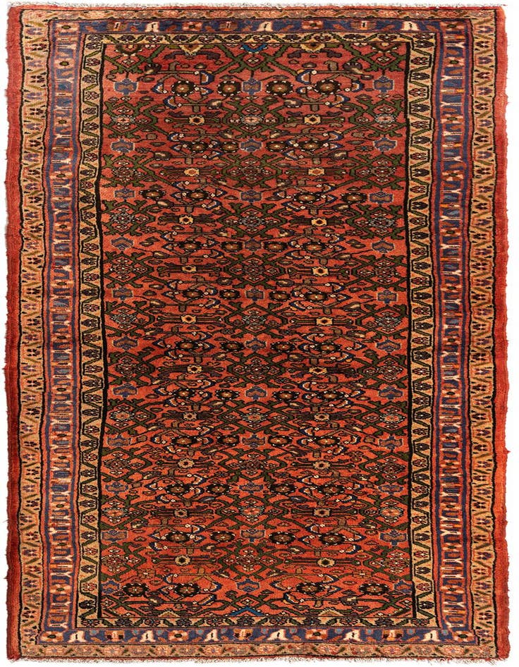 Detail image of 3' 6 x 9' 5 Hamedan Wool Runner Rug
