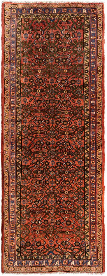 Detail image of 3' 6 x 9' 5 Hamedan Wool Runner Rug