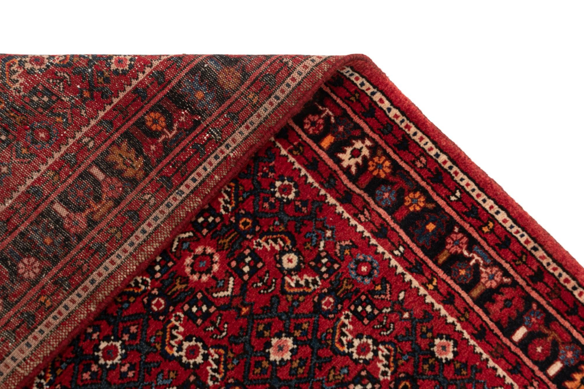 3' 9 x 12' 11 Hamedan Wool Runner Rug
