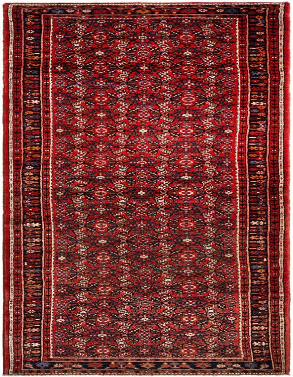 Detail image of 3' 9 x 12' 11 Hamedan Wool Runner Rug