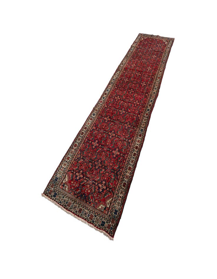 Detail image of 3' 8 x 13' 9 Hamedan Wool Runner Rug