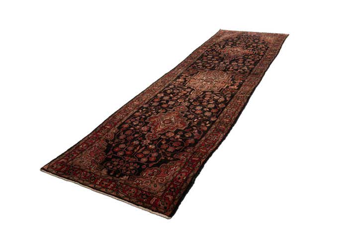 3' 8 x 13' 9 Hamedan Wool Runner Rug