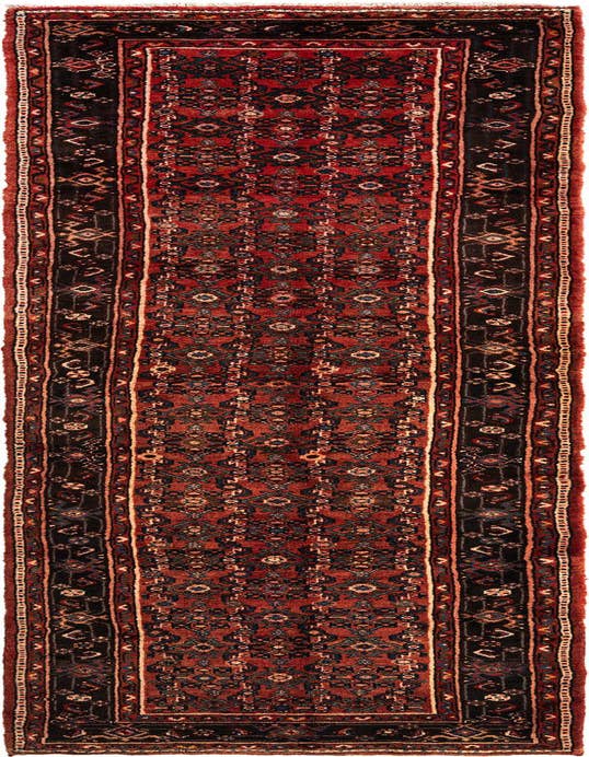 Detail image of 3' 5 x 13' 4 Hamedan Wool Runner Rug
