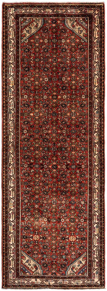 Detail image of 3' 5 x 9' 8 Hamedan Wool Runner Rug