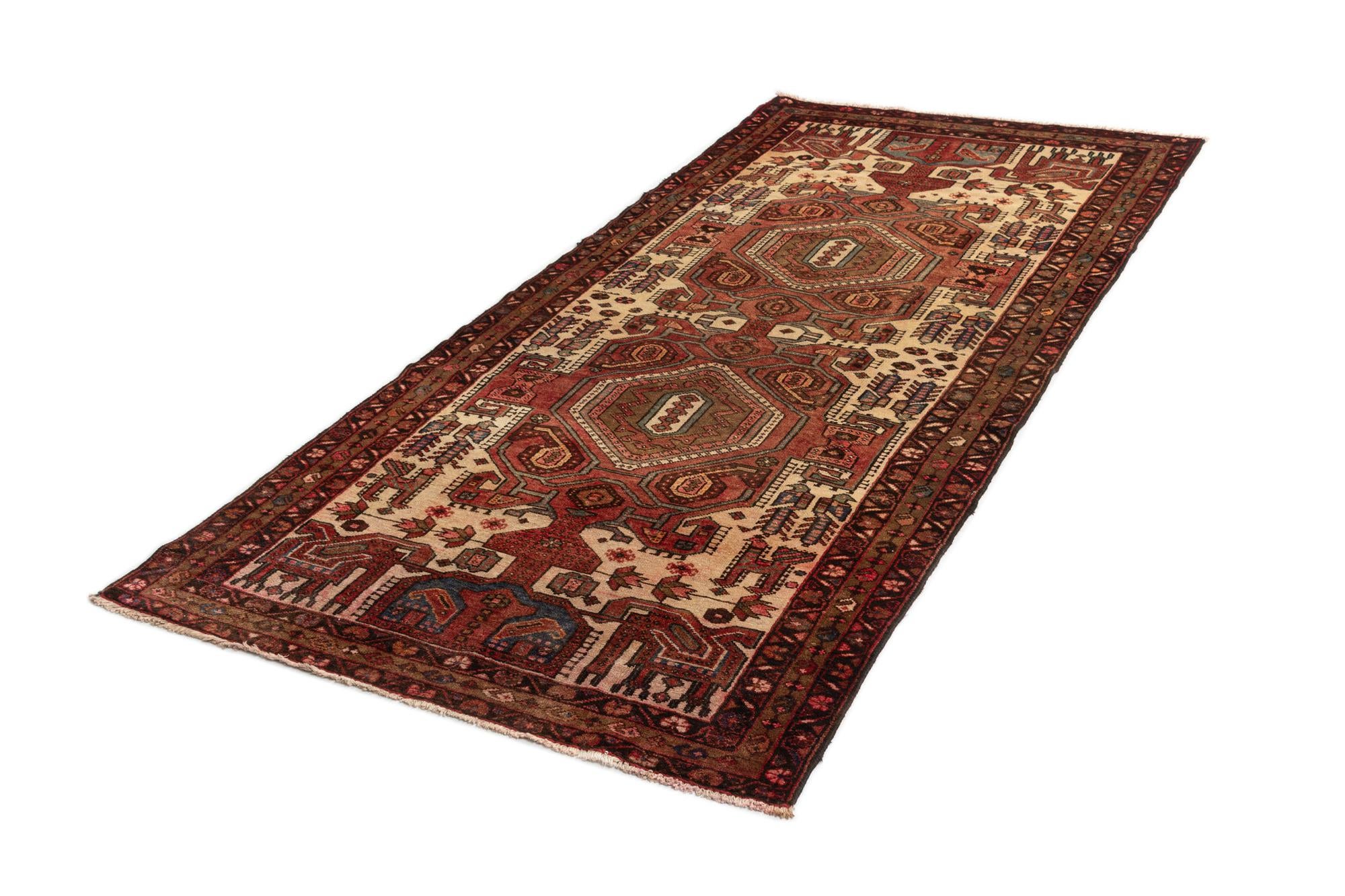 4' 3 x 9' 1 Hamedan Wool Runner Rug