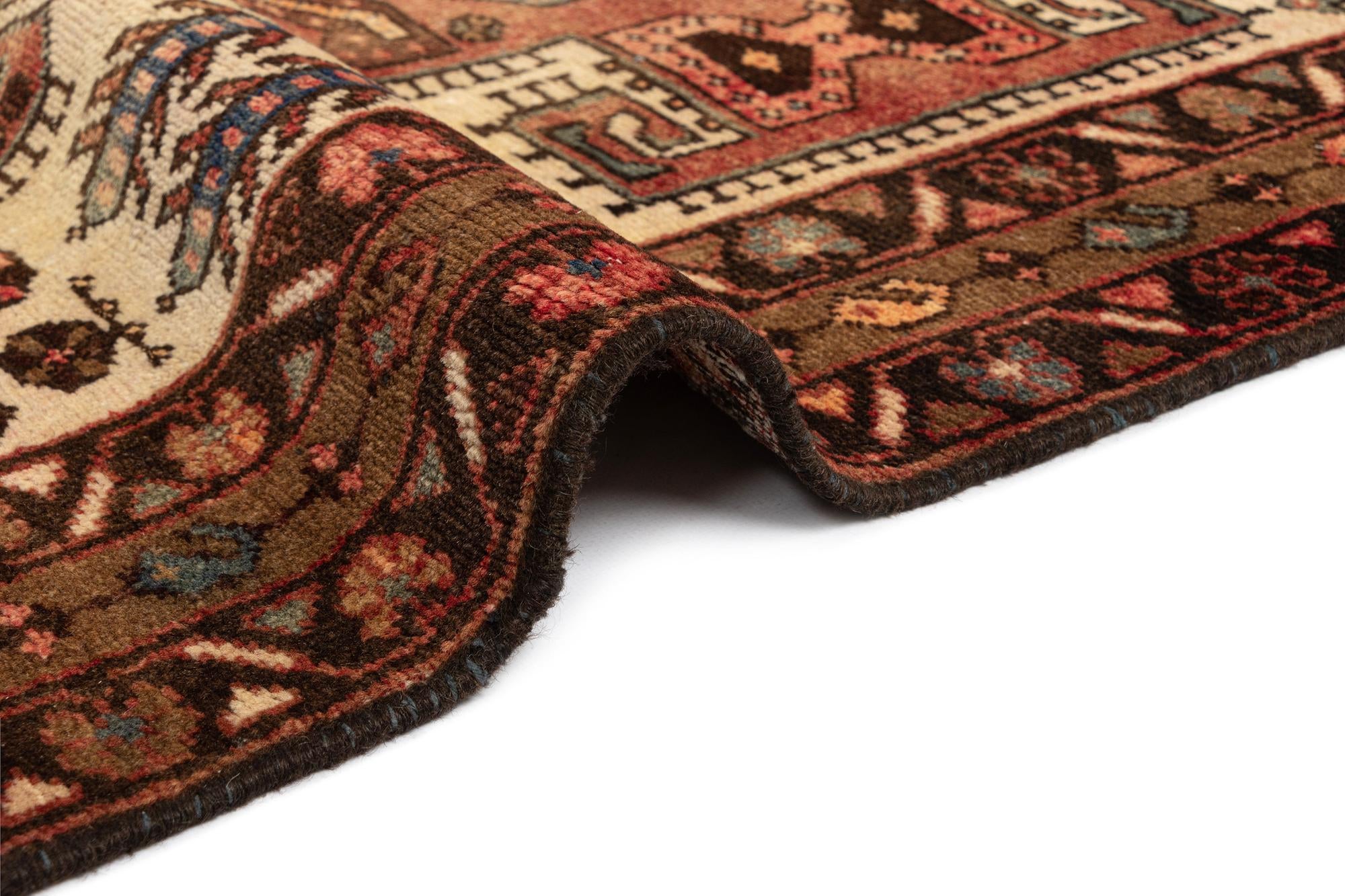 4' 3 x 9' 1 Hamedan Wool Runner Rug