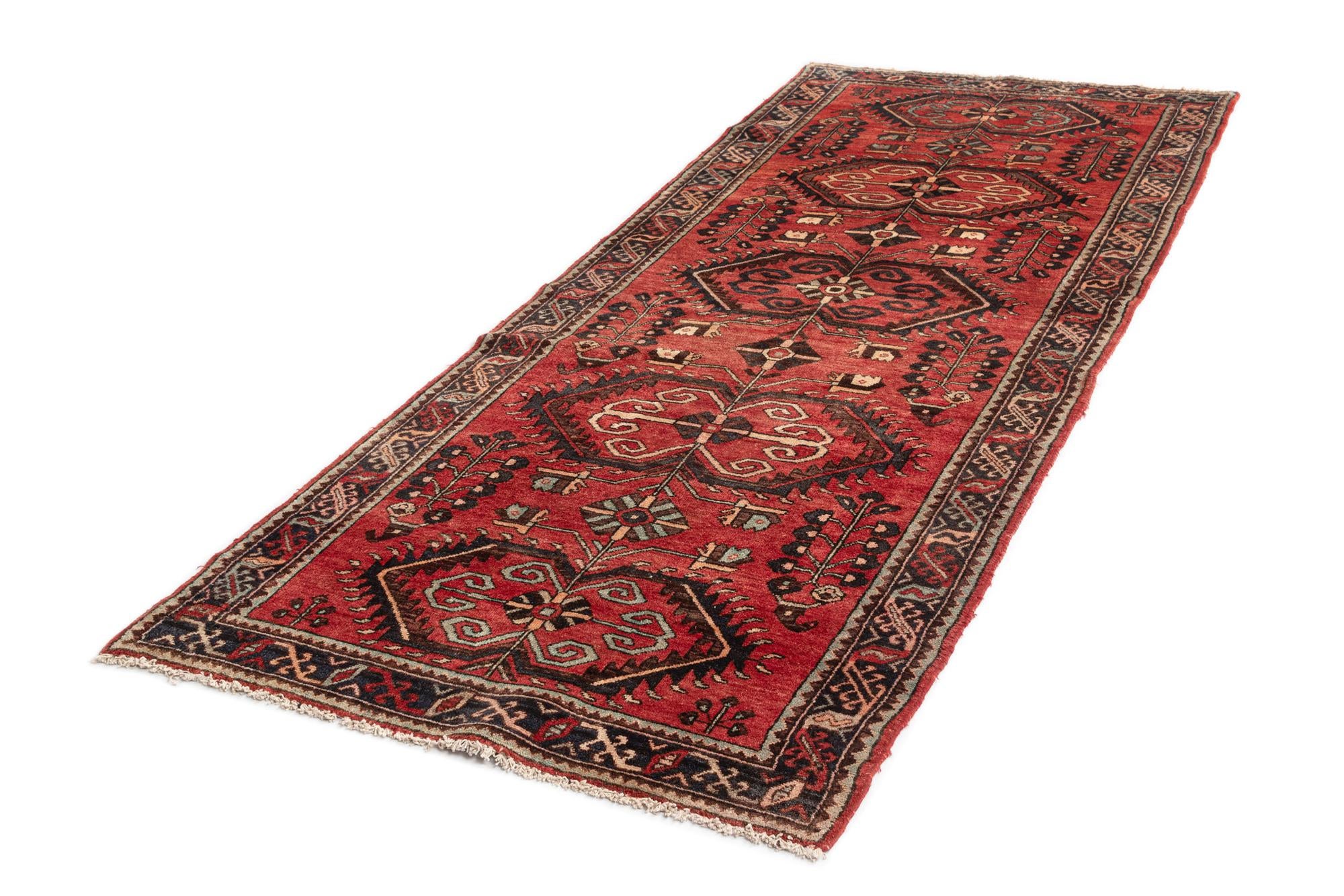 3' 10 x 9' 8 Hamedan Wool Runner Rug