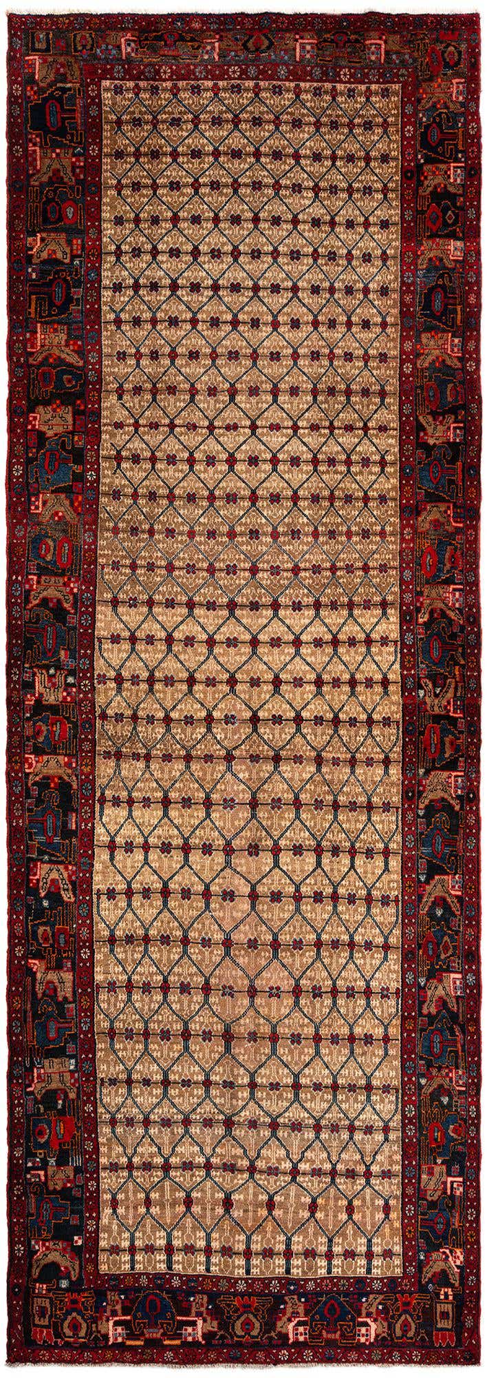 5' 4 x 14' 10 Hamedan Wool Runner Rug