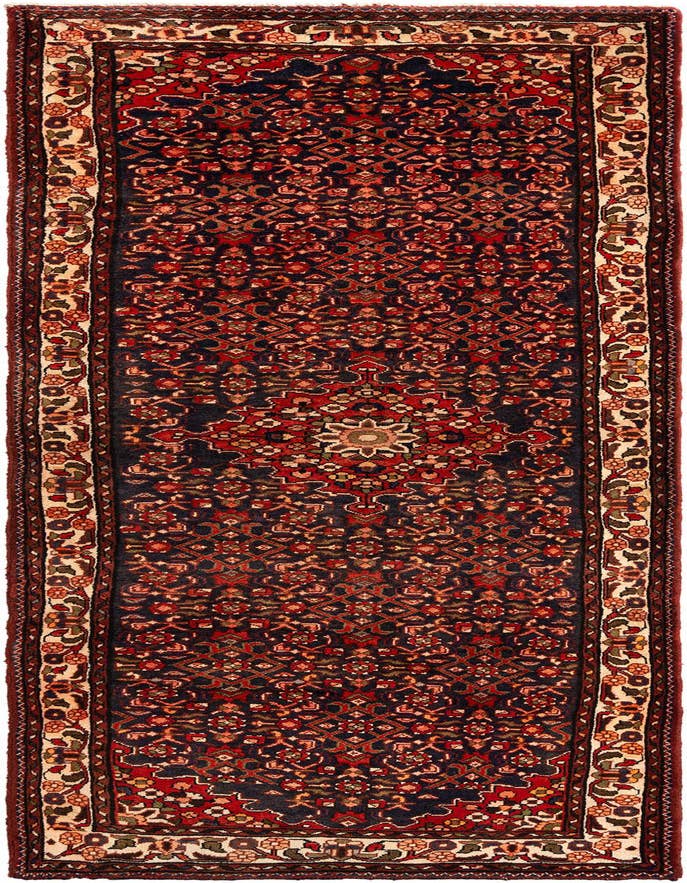 Detail image of 3' 8 x 10' 10 Hamedan Wool Runner Rug