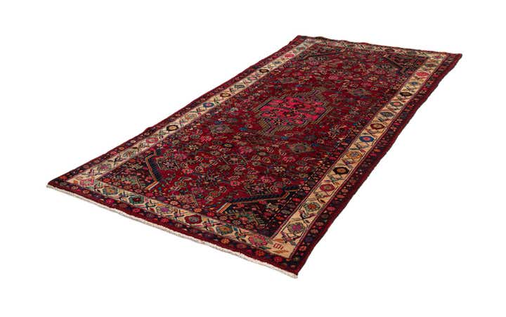 4' 11 x 9' 10 Hamedan Wool Runner Rug