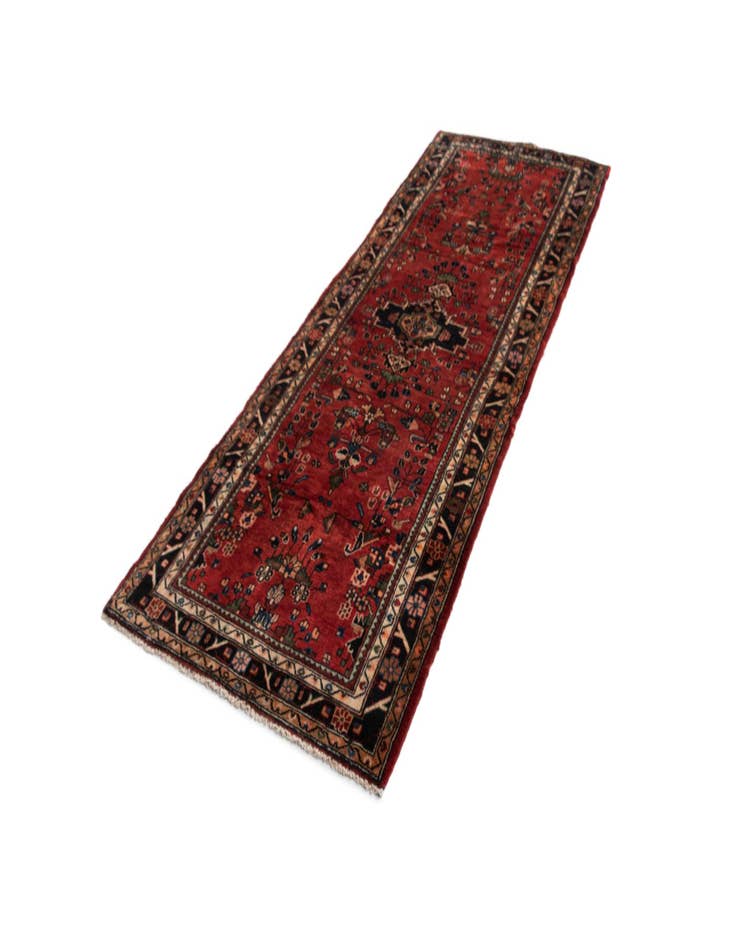 Detail image of 3' 8 x 10' 5 Hamedan Wool Runner Rug