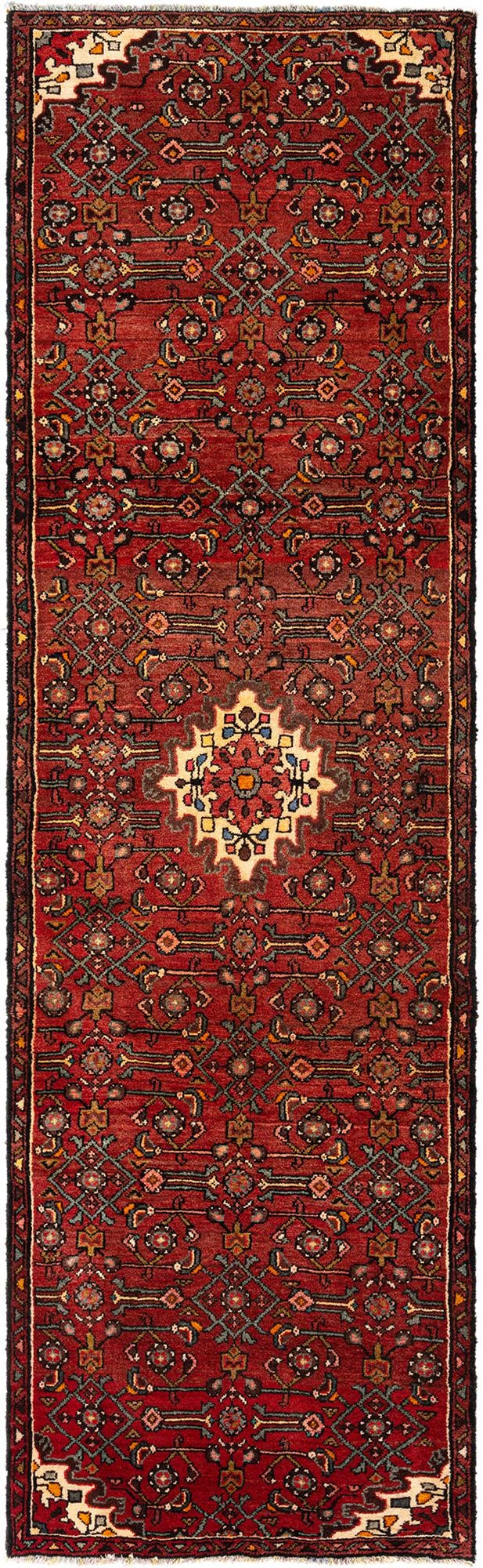 3' x 10' Hamedan Wool Runner Rug