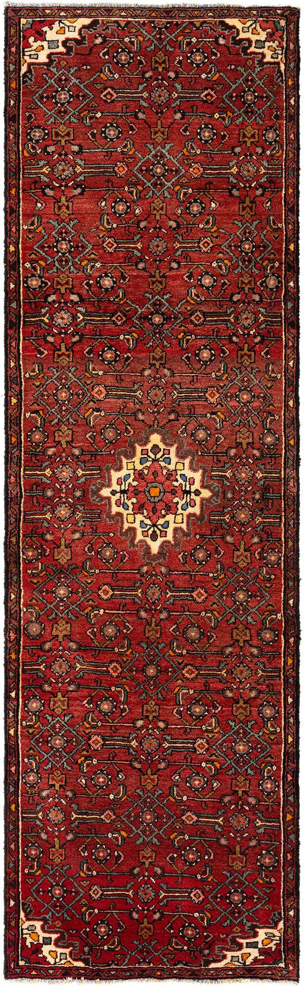 3' x 10' Hamedan Wool Runner Rug