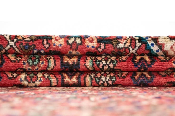 Detail image of 3' 6 x 9' 8 Hand Knotted Hamedan Persian Runner Rug