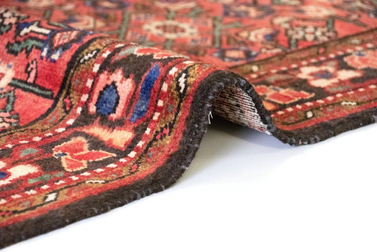 Detail image of 3' 6 x 9' 8 Hand Knotted Hamedan Persian Runner Rug